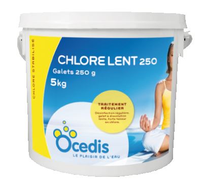 CHLORE LENT GALET 250 G EN 5KG