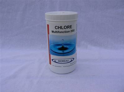 CHLORE MULTIFONCTION EN GALETS DE 20 G  1 KG