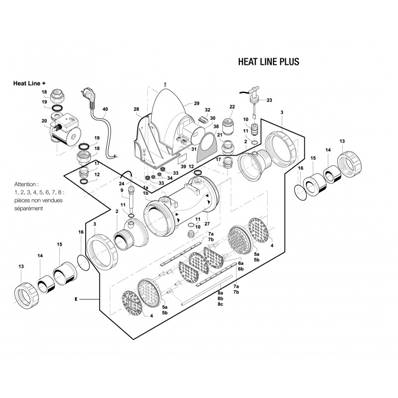 CIRCULATEUR HEAT LINE + JEU DE 2 RACCORDS 26/34 ET JOINTS