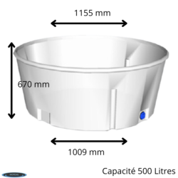 CUVE DE RETENTION 500L PE SYCLOPE