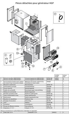 TUYAU D'ALIMENTATION D'EAU POUR GENERATEUR HGP