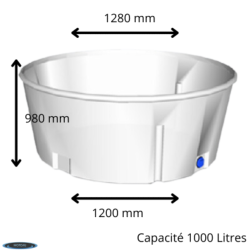 CUVE DE RETENTION 1000L PE SYCLOPE