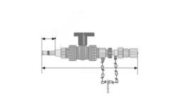 LANCE DE DOSAGE REGLABLE PCB 1/2" 8-12mm AVEC ROBINET D'ARRET